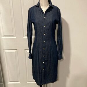 Polo by Ralph Lauren Indigo Denim Long Sleeve Shirt Dress